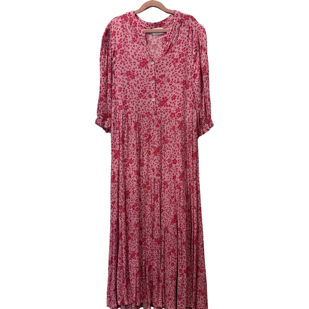 Karlie Red Floral Maxi Dress